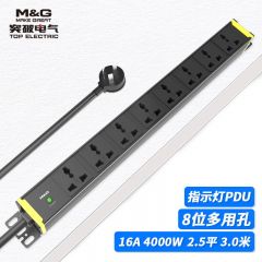 突破（M&amp;G）机柜插座/16A输入2.5平3米线长10A8孔位4000W/PDU07TG130101