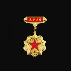 军磐退役勋章荣誉勋章志愿者优秀工作者退伍徽章周年纪念章奖牌定做 6CM